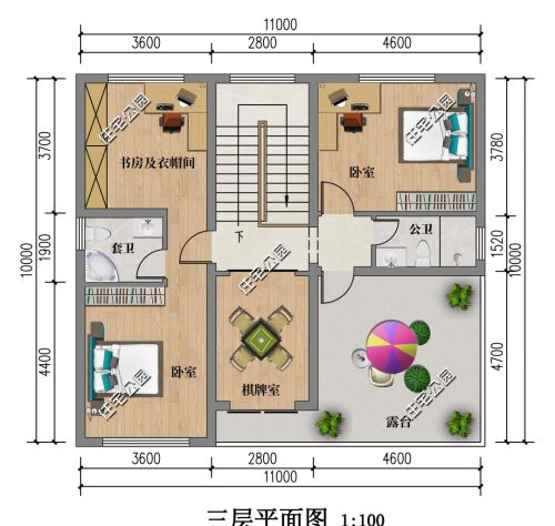 农村三层别墅12✘11米，该怎么设计？