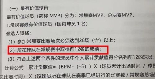 上海队取消本赛季比赛成绩和资格，王哲林的MVP还能保留吗？