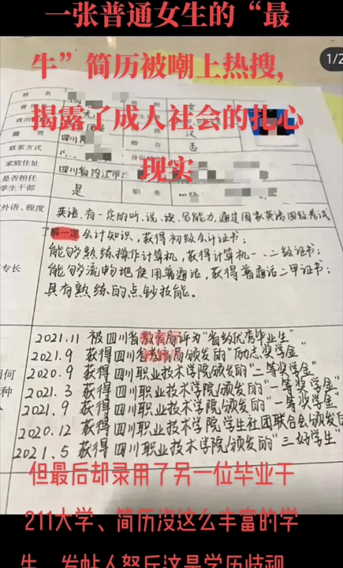 技校女生晒荣誉证书，评论区却一片讽刺，“高学历低素质”才可悲