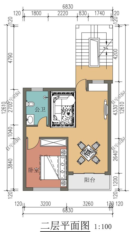 开间6.8米，进深11米的自建房该怎么设计？