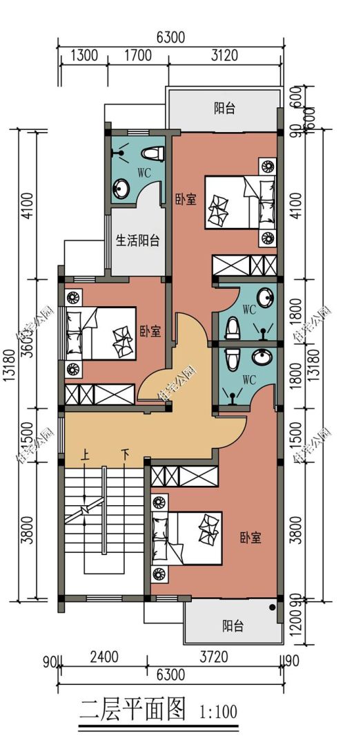 开间6.8米，进深11米的自建房该怎么设计？