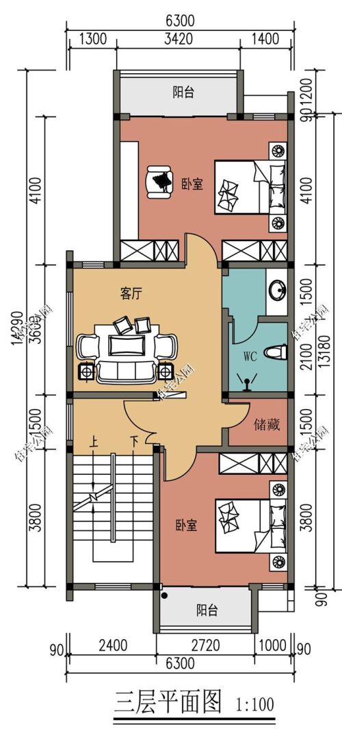 开间6.8米，进深11米的自建房该怎么设计？