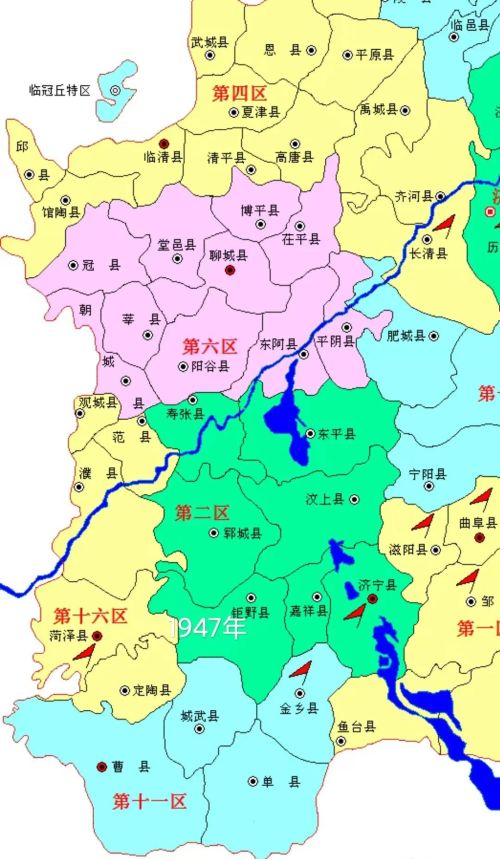 山东菏泽行政区划变迁，5个县陆续划出，如今只有7个县！