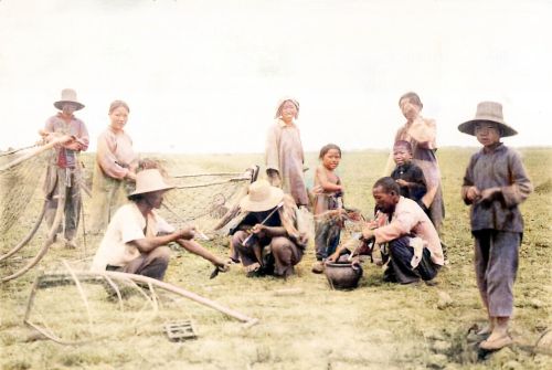 1920年7月的安徽宿州，一个美国人镜头里宿县城外的麦收景象