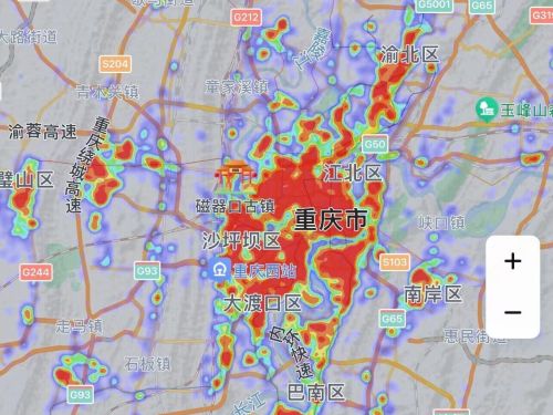 晚上八点看我国西南五大城市热力图：成都第一，昆明和贵阳如何？