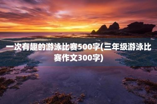 一次有趣的游泳比赛500字(三年级游泳比赛作文300字)