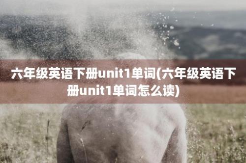 六年级英语下册unit1单词(六年级英语下册unit1单词怎么读)