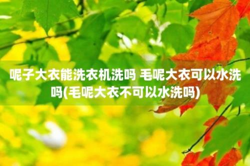 呢子大衣能洗衣机洗吗 毛呢大衣可以水洗吗(毛呢大衣不可以水洗吗)