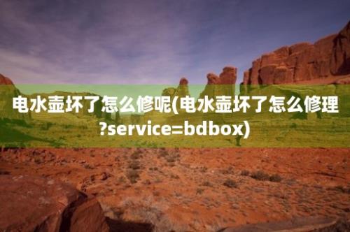 电水壶坏了怎么修呢(电水壶坏了怎么修理?service=bdbox)