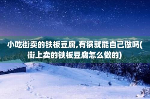 小吃街卖的铁板豆腐,有锅就能自己做吗(街上卖的铁板豆腐怎么做的)