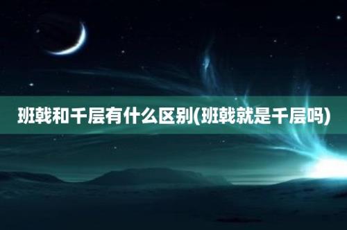 班戟和千层有什么区别(班戟就是千层吗)