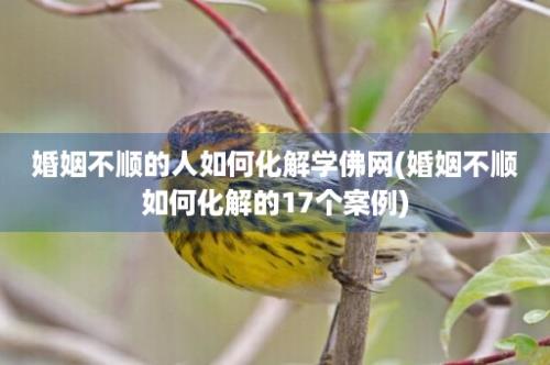 婚姻不顺的人如何化解学佛网(婚姻不顺如何化解的17个案例)