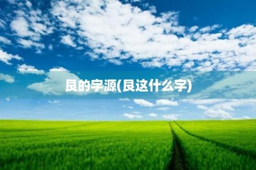 艮的字源(艮这什么字)