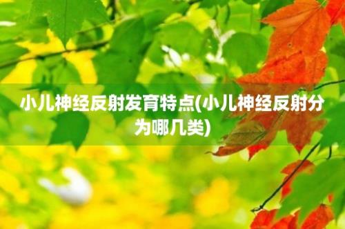 小儿神经反射发育特点(小儿神经反射分为哪几类)