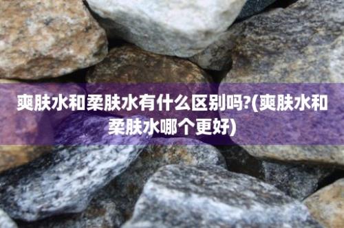 爽肤水和柔肤水有什么区别吗?(爽肤水和柔肤水哪个更好)