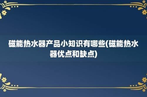 磁能热水器产品小知识有哪些(磁能热水器优点和缺点)