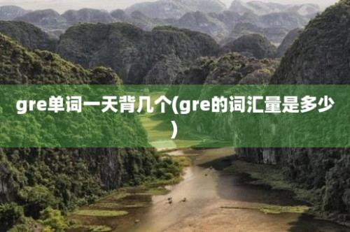 gre单词一天背几个(gre的词汇量是多少)