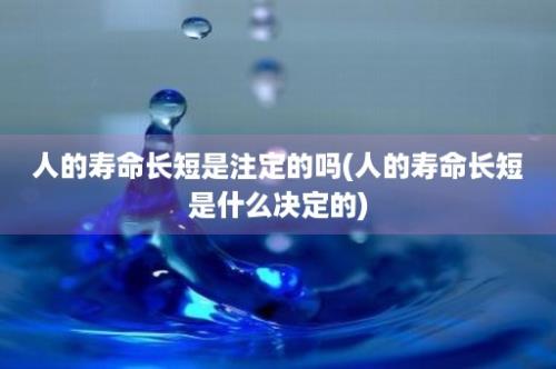 人的寿命长短是注定的吗(人的寿命长短是什么决定的)