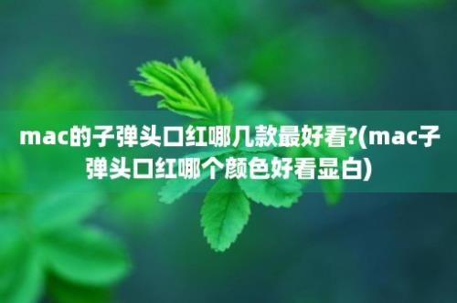 mac的子弹头口红哪几款最好看?(mac子弹头口红哪个颜色好看显白)