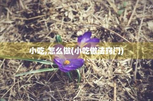 小吃,怎么做(小吃做法窍门)