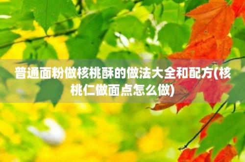 普通面粉做核桃酥的做法大全和配方(核桃仁做面点怎么做)