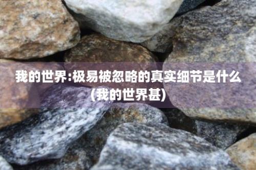 我的世界:极易被忽略的真实细节是什么(我的世界甚)