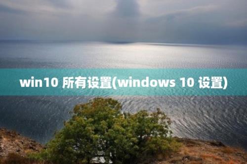 win10 所有设置(windows 10 设置)