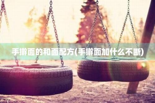 手擀面的和面配方(手擀面加什么不断)