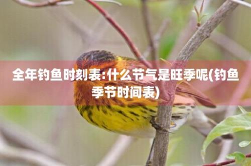 全年钓鱼时刻表:什么节气是旺季呢(钓鱼季节时间表)