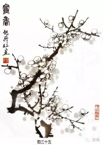 国画初学者入门步骤画梅花（大家一起学学国画梅花的各种画法）(25)