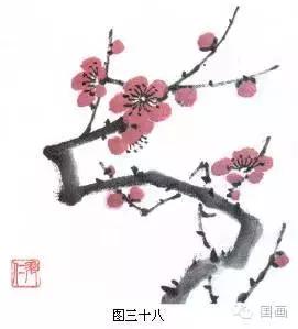 国画初学者入门步骤画梅花（大家一起学学国画梅花的各种画法）(27)