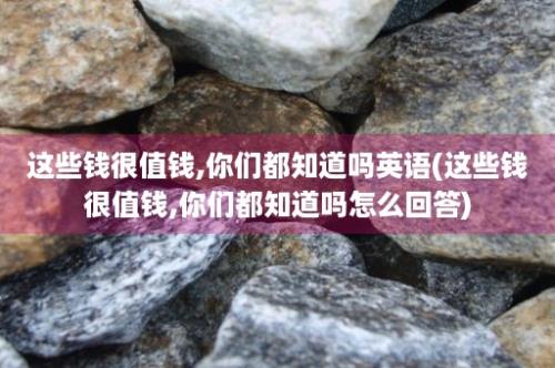 这些钱很值钱,你们都知道吗英语(这些钱很值钱,你们都知道吗怎么回答)