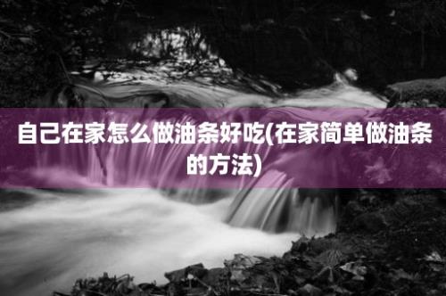 自己在家怎么做油条好吃(在家简单做油条的方法)