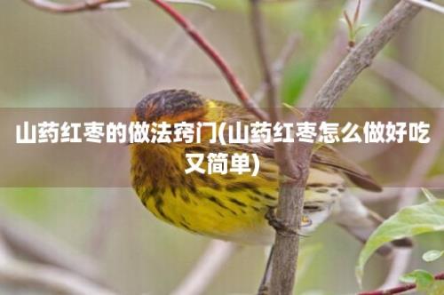 山药红枣的做法窍门(山药红枣怎么做好吃又简单)