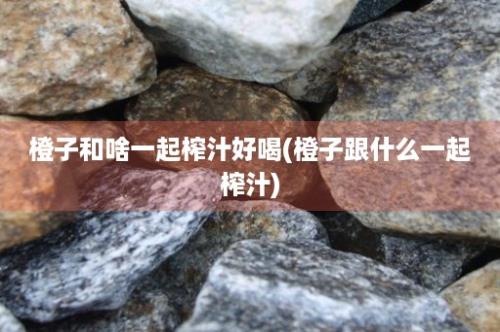 橙子和啥一起榨汁好喝(橙子跟什么一起榨汁)