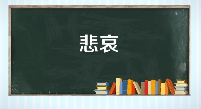 悲哀的近义词是什么