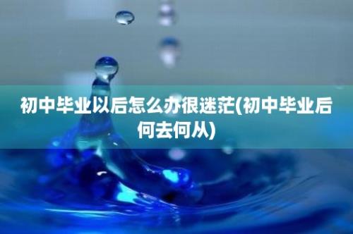 初中毕业以后怎么办很迷茫(初中毕业后何去何从)