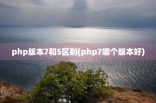 php版本7和5区别(php7哪个版本好)