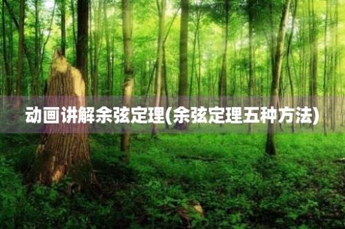 动画讲解余弦定理(余弦定理五种方法)