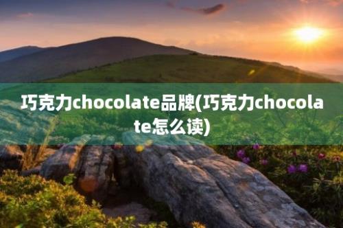 巧克力chocolate品牌(巧克力chocolate怎么读)