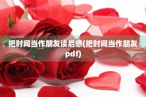 把时间当作朋友读后感(把时间当作朋友pdf)