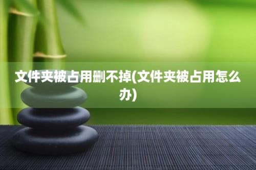 文件夹被占用删不掉(文件夹被占用怎么办)