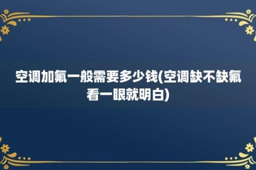 空调加氟一般需要多少钱(空调缺不缺氟看一眼就明白)