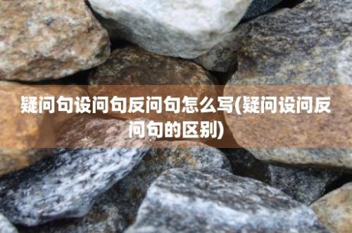 疑问句设问句反问句怎么写(疑问设问反问句的区别)