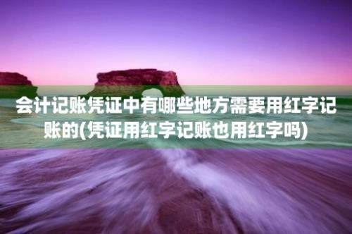 会计记账凭证中有哪些地方需要用红字记账的(凭证用红字记账也用红字吗)