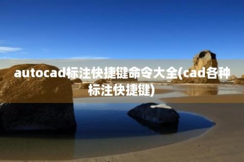 autocad标注快捷键命令大全(cad各种标注快捷键)