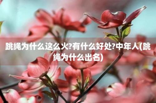 跳绳为什么这么火?有什么好处?中年人(跳绳为什么出名)