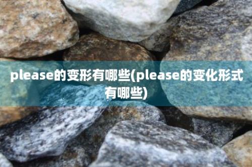 please的变形有哪些(please的变化形式有哪些)