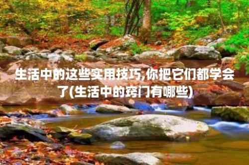 生活中的这些实用技巧,你把它们都学会了(生活中的窍门有哪些)