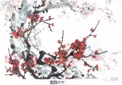 国画初学者入门步骤画梅花（大家一起学学国画梅花的各种画法）(34)